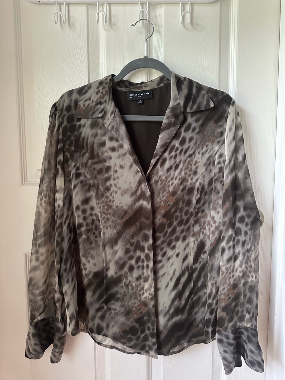 Jones New York Collection Women's Silk  Blouse 12